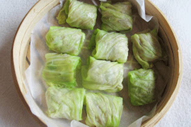 Steamed Chinese Cabbage Parcels 