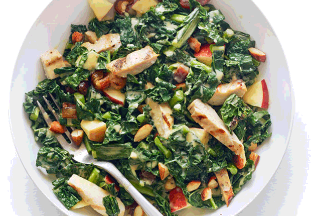 Kale-Salad with chicken